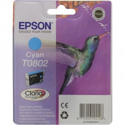 Epson T0802 7,4 ml cyan original blæk til Epson
