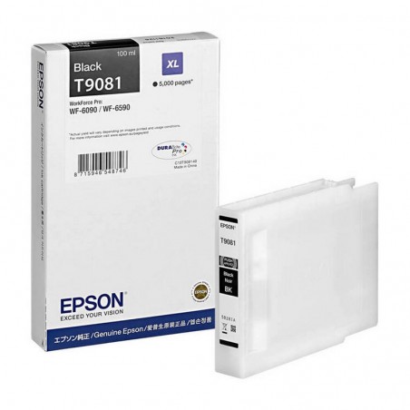 Epson T9081 xl sort 100 ml original blæk til Epson