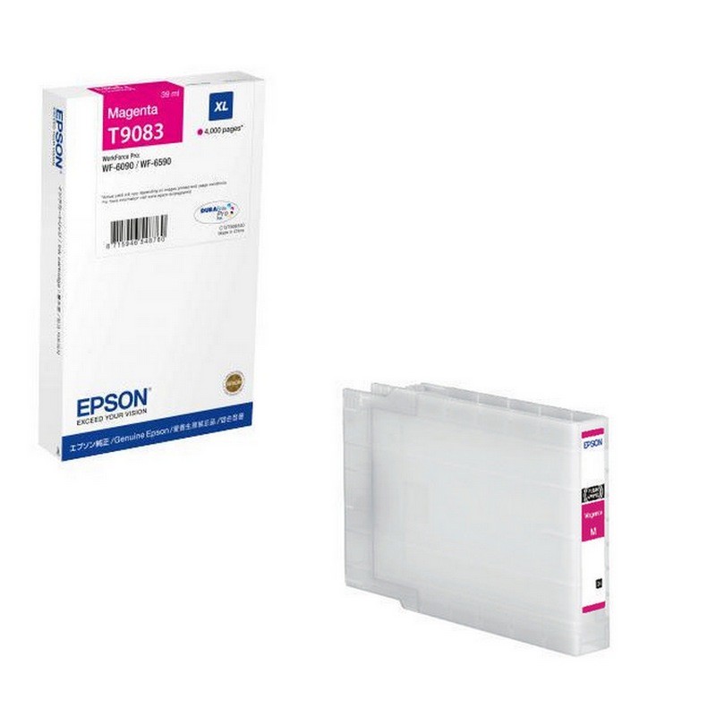 Epson T9083 xl 39 ml magenta/rød original blæk til Epson